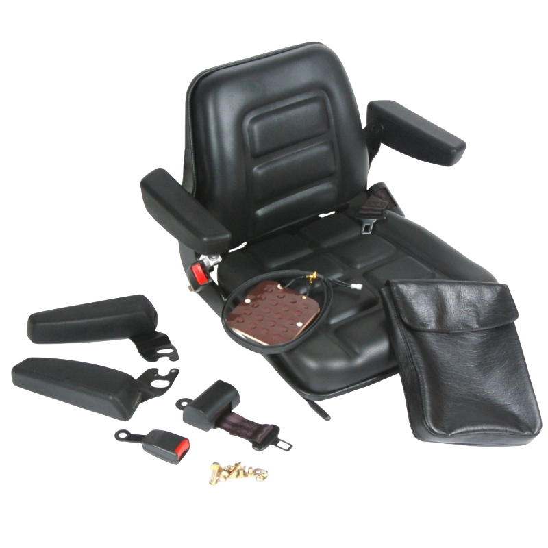 Scaun pentru stivuitoare cu combustie internă, cu vinil negru, certificat BF1-1