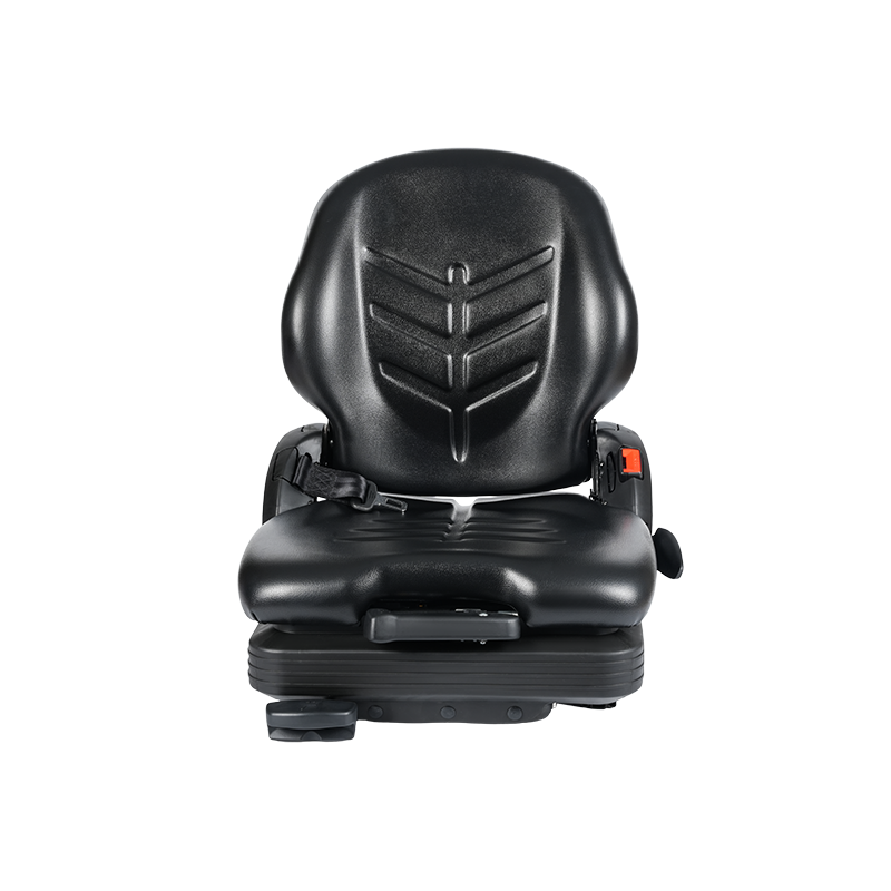 Scaun mecanic cu suspensie de schimb din vinil cu profil redus BF16 pentru echipamentele de manipulare a materialelor cu stivuitor - negru cu EN13490 IT1+IT2