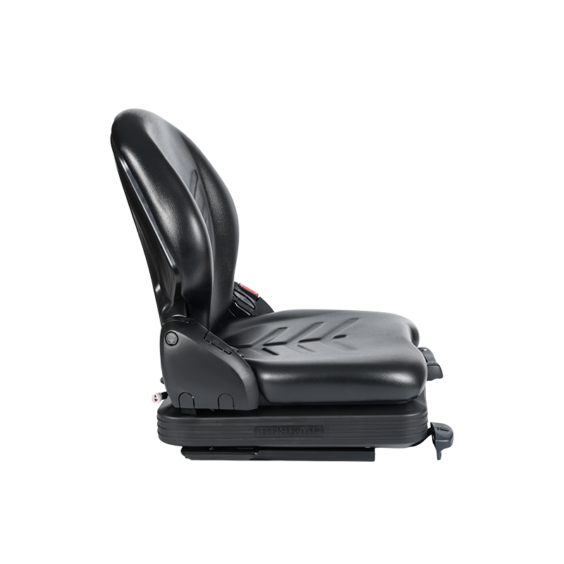 Scaun mecanic cu suspensie de schimb din vinil cu profil redus BF16 pentru echipamentele de manipulare a materialelor cu stivuitor - negru cu EN13490 IT1+IT2