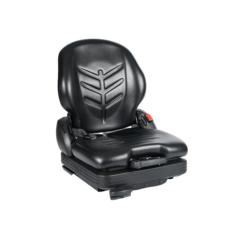 Scaun mecanic cu suspensie de schimb din vinil cu profil redus BF16 pentru echipamentele de manipulare a materialelor cu stivuitor - negru cu EN13490 IT1+IT2